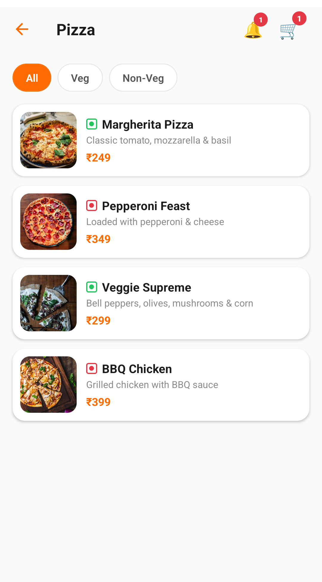 Browse screen